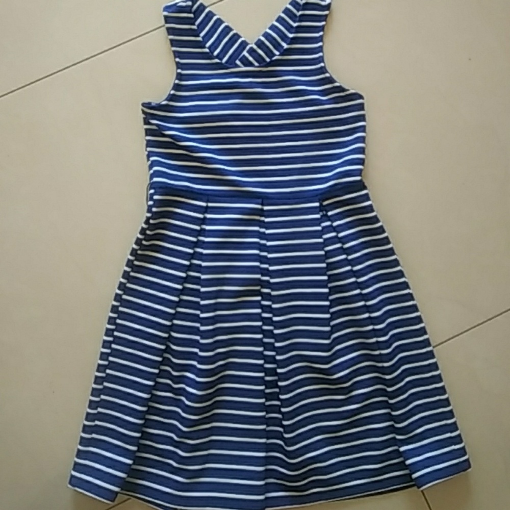 Girl Dress Navy blue / White